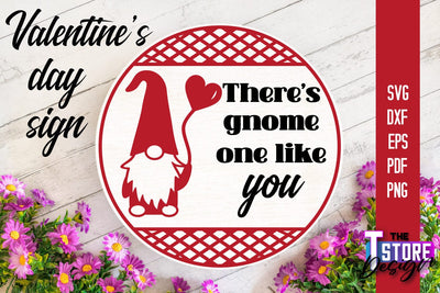 Valentine's Day Sign | Round Signs | Valentine's Day Quotes | SVG File SVG The T Store Design 