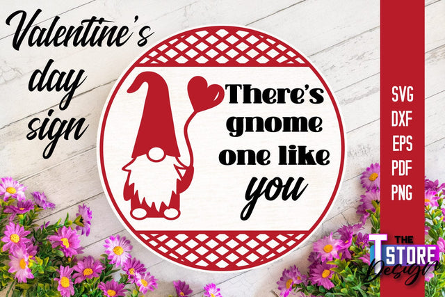 Valentine's Day Sign | Round Signs | Valentine's Day Quotes | SVG File SVG The T Store Design 