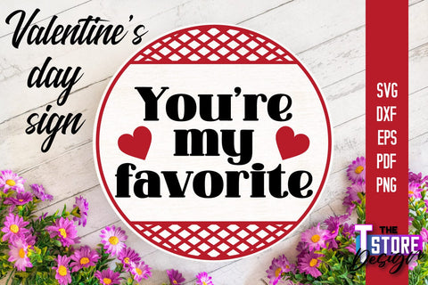 Valentine's Day Signs Bundle | Round Signs | Valentine's Day Quotes | SVG Files SVG The T Store Design 