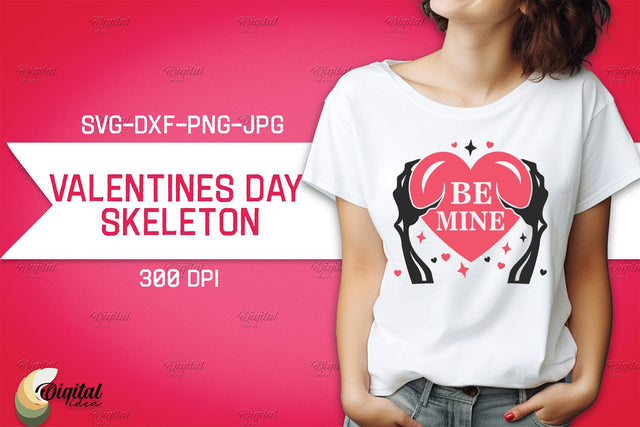 Valentine's Day Skeleton SVG. Valentine T-Shirt Skeleton SVG SVG Evgenyia Guschina 