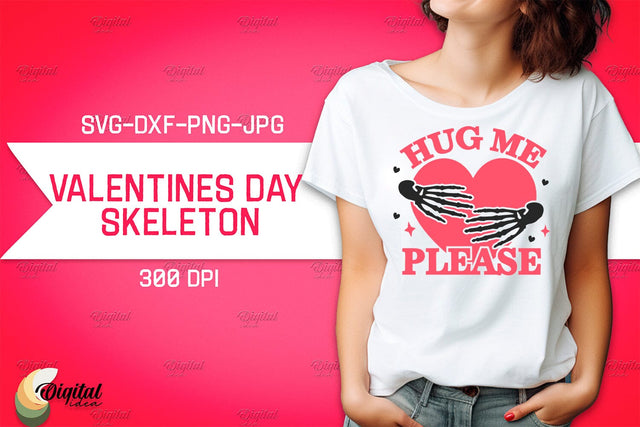 Valentine's Day Skeleton SVG. Valentine T-Shirt Skeleton SVG SVG Evgenyia Guschina 