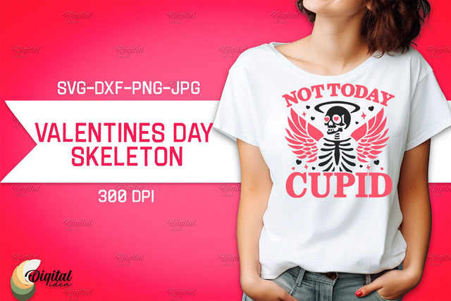 Valentine's Day Skeleton SVG. Valentine T-Shirt Skeleton SVG SVG Evgenyia Guschina 