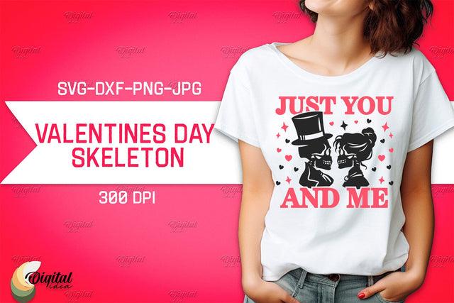Valentine's Day Skeleton SVG. Valentine T-Shirt Skeleton SVG SVG Evgenyia Guschina 