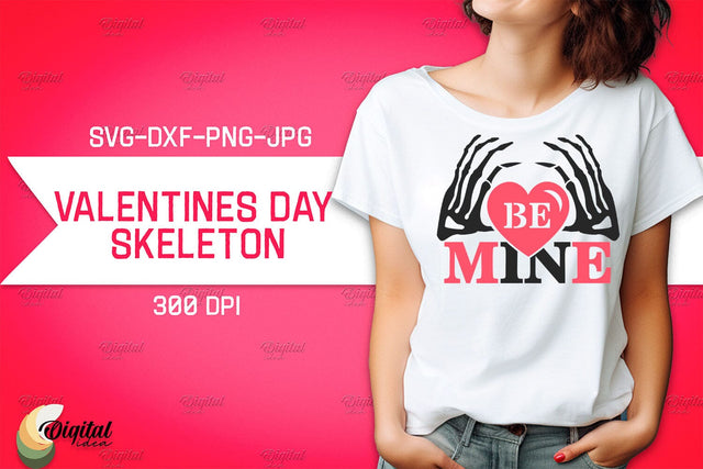 Valentine's Day Skeleton SVG. Valentine T-Shirt Skeleton SVG SVG Evgenyia Guschina 