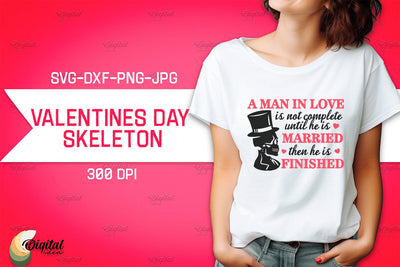 Valentine's Day Skeleton SVG. Valentine T-Shirt Skeleton SVG SVG Evgenyia Guschina 