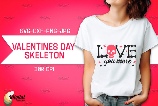 Valentine's Day Skeleton SVG. Valentine T-Shirt Skeleton SVG SVG Evgenyia Guschina 