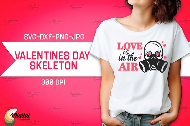 Valentine's Day Skeleton SVG. Valentine T-Shirt Skeleton SVG SVG Evgenyia Guschina 
