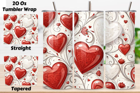 Valentine's Day Skinny Tumbler Sublimation Design, Valentines Tumbler Wrap Design | Valentines Day Tumbler wrap Sublimation FloridPrintables 