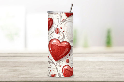Valentine's Day Skinny Tumbler Sublimation Design, Valentines Tumbler Wrap Design | Valentines Day Tumbler wrap Sublimation FloridPrintables 