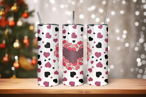 Valentines Day Skinny Tumbler Wrap PNG Sublimation CraftLabSVG 