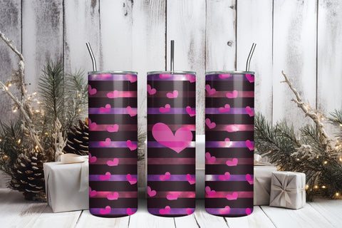 Valentines Day Skinny Tumbler Wrap PNG Sublimation CraftLabSVG 