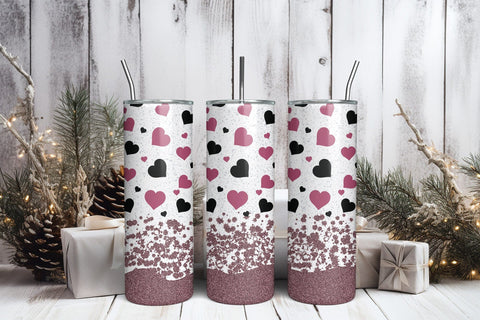 Valentines Day Skinny Tumbler Wrap PNG Sublimation CraftLabSVG 