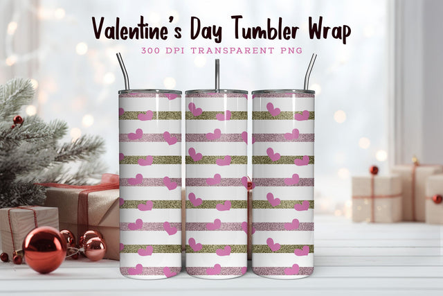 Valentines Day Skinny Tumbler Wrap PNG Sublimation CraftLabSVG 