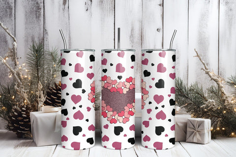 Valentines Day Skinny Tumbler Wrap PNG Sublimation CraftLabSVG 