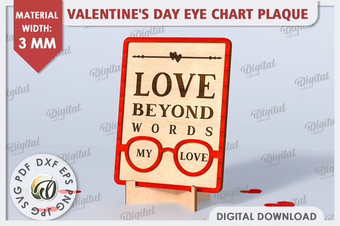 Valentines Day Stand Decor Laser Cut. Valentine Sign SVG SVG Evgenyia Guschina 