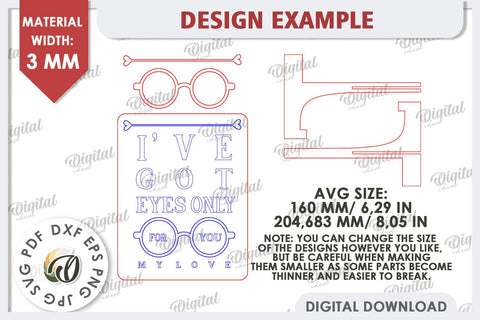 Valentines Day Stand Decor Laser Cut. Valentine Sign SVG SVG Evgenyia Guschina 