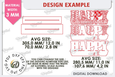 Valentines Day Stand Decor Laser Cut. Valentine Sign SVG SVG Evgenyia Guschina 