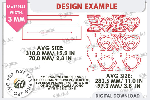 Valentines Day Stand Decor Laser Cut. Valentine Sign SVG SVG Evgenyia Guschina 