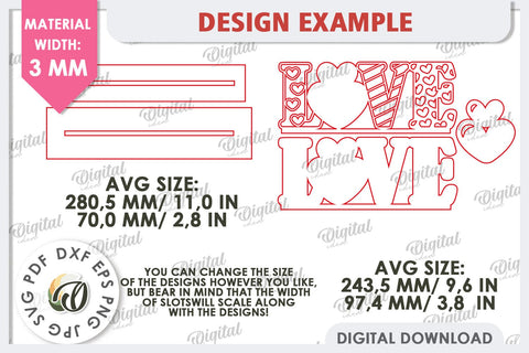 Valentines Day Stand Decor Laser Cut. Valentine Sign SVG SVG Evgenyia Guschina 