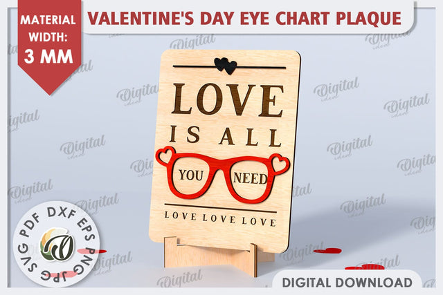 Valentines Day Stand Decor Laser Cut. Valentine Sign SVG SVG Evgenyia Guschina 