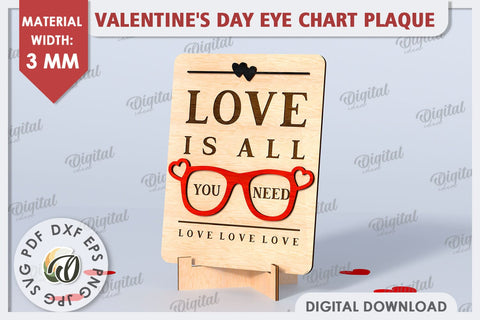 Valentines Day Stand Decor Laser Cut. Valentine Sign SVG SVG Evgenyia Guschina 