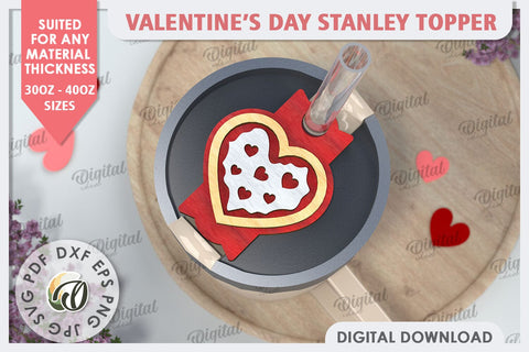 Valentine’s Day Stanley Toppers Laser Cut Bundle. Love SVG SVG Evgenyia Guschina 