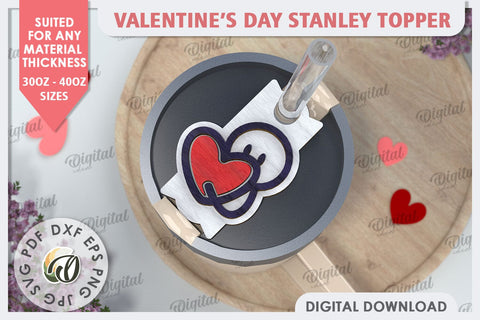 Valentine’s Day Stanley Toppers Laser Cut Bundle. Love SVG SVG Evgenyia Guschina 