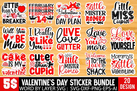 Valentine's DAy Sticker BUndle, Happy Valentine's Day ,Valentine's Day Sublimation ,Valentine's Day T-shirt DEsign, Valentine's Day SVG CUt File Sublimation Insomnia Std 