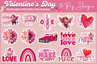 Valentine's Day Sticker Bundle SVG Regulrcrative 