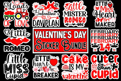 Valentine's Day Sticker SVG Cut File, Valentine's Day Sticker BUndle,Happy Valentine's Day,Valentine's Day Sublimation PNG,Valentine's Day SVG Cut File <Valentine's Day T-shirt Design Bundle SVG Insomnia Std 