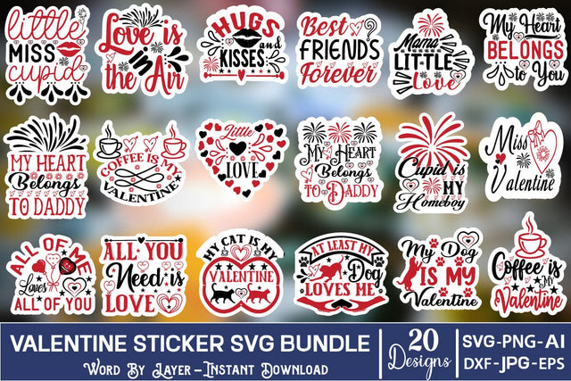 Valentine's Day Sticker SVG Design SVG Studio Innate 