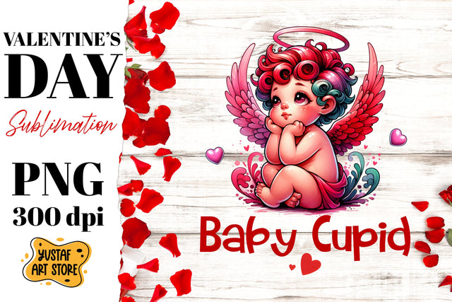 Valentine's Day sublimation. Baby Cupid Sublimation Yustaf Art Store 