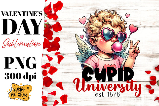 Valentine's Day sublimation. Cupid university Sublimation Yustaf Art Store 