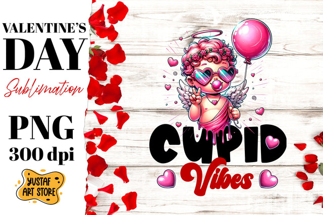 Valentine's Day sublimation. Cupid vibes Sublimation Yustaf Art Store 
