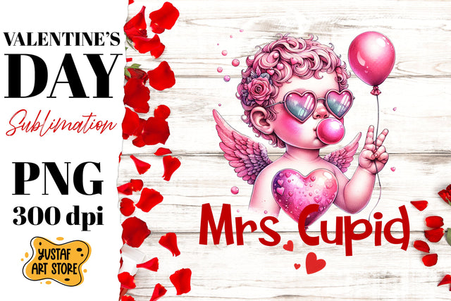 Valentine's Day sublimation. Mrs Cupid Sublimation Yustaf Art Store 