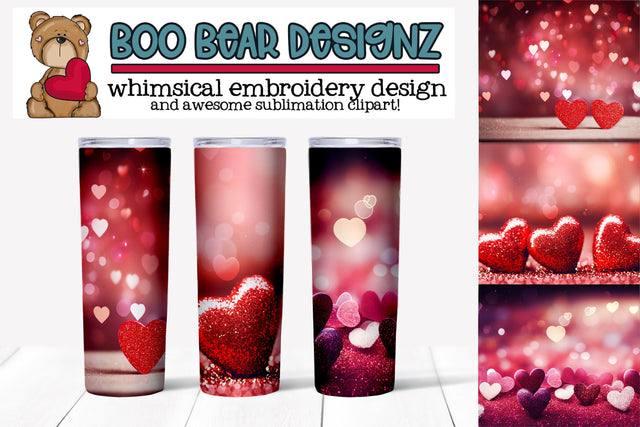 Valentine's Day Sublimation Tumbler Set Sublimation Boo Bear Designz 