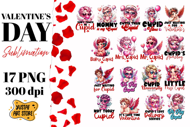 Valentine's Day sublimation. Valentine Cupid bundle Sublimation Yustaf Art Store 