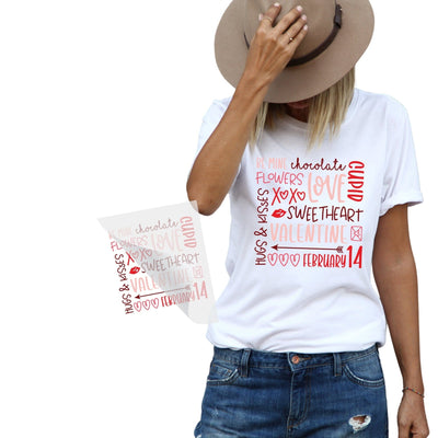 Valentine's Day Subway Art Iron On Transfer Physical So Fontsy T-Shirt Iron-On Transfer Shop 4x4