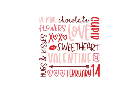 Valentine's Day Subway Art SVG Ikonart Design Shop 