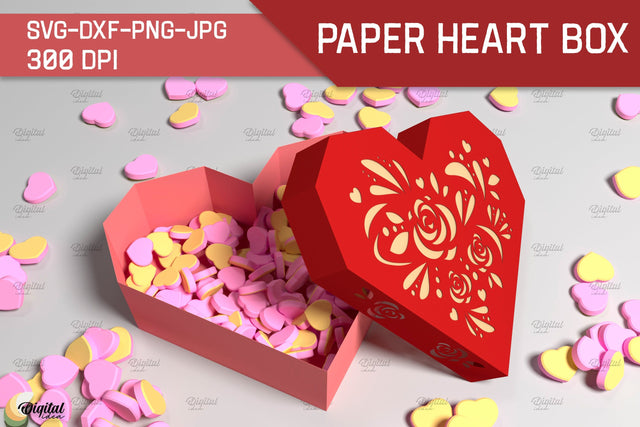 Valentines Day SVG. 3D Paper Heart Box 3D Paper Evgenyia Guschina 