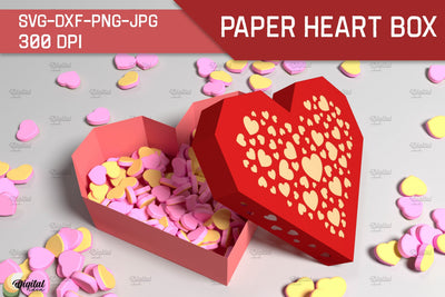 Valentines Day SVG. 3D Paper Heart Box 3D Paper Evgenyia Guschina 