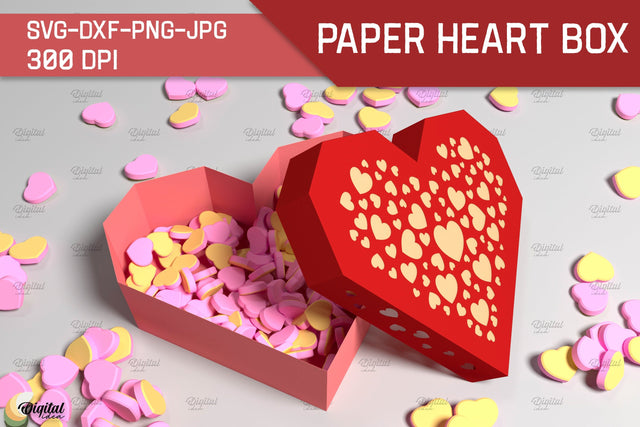 Valentines Day SVG. 3D Paper Heart Box 3D Paper Evgenyia Guschina 