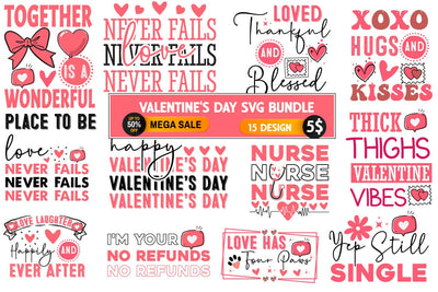 Valentine's Day SVG Bundle ,Happy Valentine's Day 2025 SVG Bundle,Valentines Sign Bundle,Valentine's Day Sublimation Bundle,Love SVG Bundle,Valentines Shirt Bundle,Valentine's Quotes Bundle SVG BlackCatsMedia 