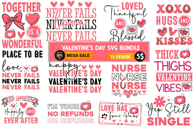 Valentine's Day SVG Bundle ,Happy Valentine's Day 2025 SVG Bundle,Valentines Sign Bundle,Valentine's Day Sublimation Bundle,Love SVG Bundle,Valentines Shirt Bundle,Valentine's Quotes Bundle SVG BlackCatsMedia 