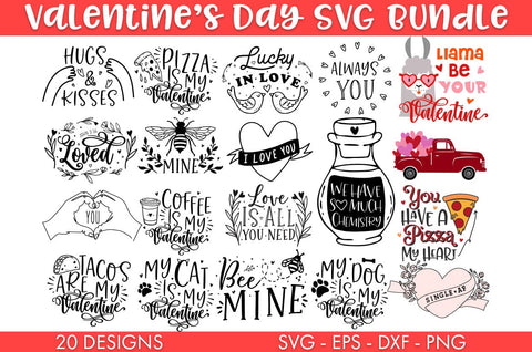 Valentine's Day SVG Bundle Sublimation Cut file SVG Freeling Design House 