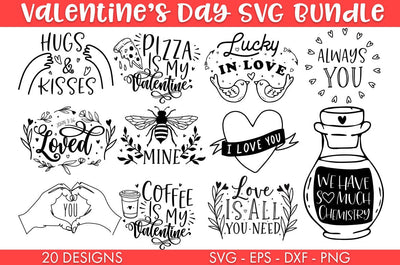 Valentine's Day SVG Bundle Sublimation Cut file SVG Freeling Design House 