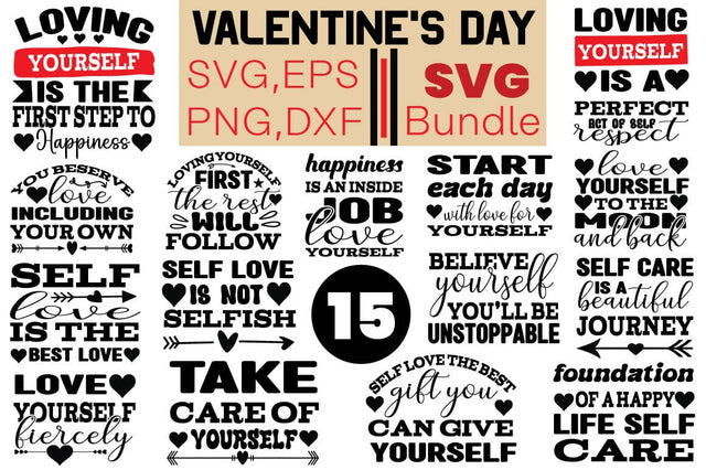 Valentine's Day SVG Bundle SVG Angelina750 
