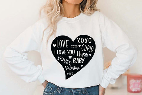 Valentine's day svg bundle | Valentine Design for Shirt | Trendy Heart Love Cricut Sublimation SVG FiveStarCrafting 
