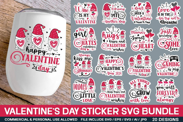 Valentine's Day Svg Bundle, Valentine's day Sticker svg Bundle , SVGs,Quotes and Sayings,Food & Drink,On Sale, Print & Cut SVG designmaster24 