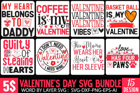 Valentine's Day SVG Bundle , Valentines SVG Bundle,Love SVG Bundle, Heart Clipart BUndle , Love SVG Bundle Quotes SVG BlackCatsMedia 